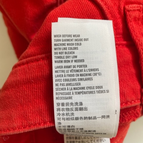 Abercrombie & Fitch | Y2K Vintage Neon Red/Orange Low-Rise Skinny Jeans, Size 0R - Picture 13 of 13